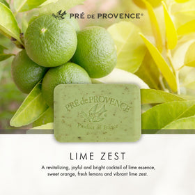 Pre de Provence Lime Zest Soap Bar with other bath products