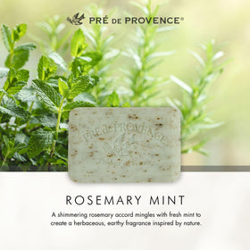 Pre de Provence Rosemary Mint Soap Bar with lather