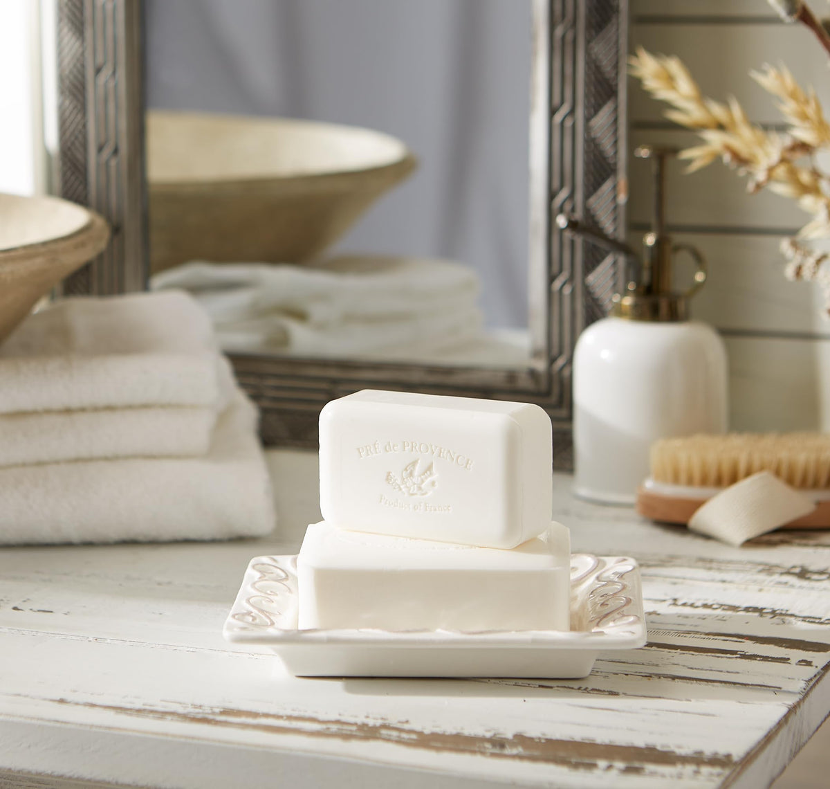 Pre de Provence soap bar in a bathroom setting