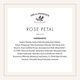 Pre de Provence soap bar next to a bouquet of roses