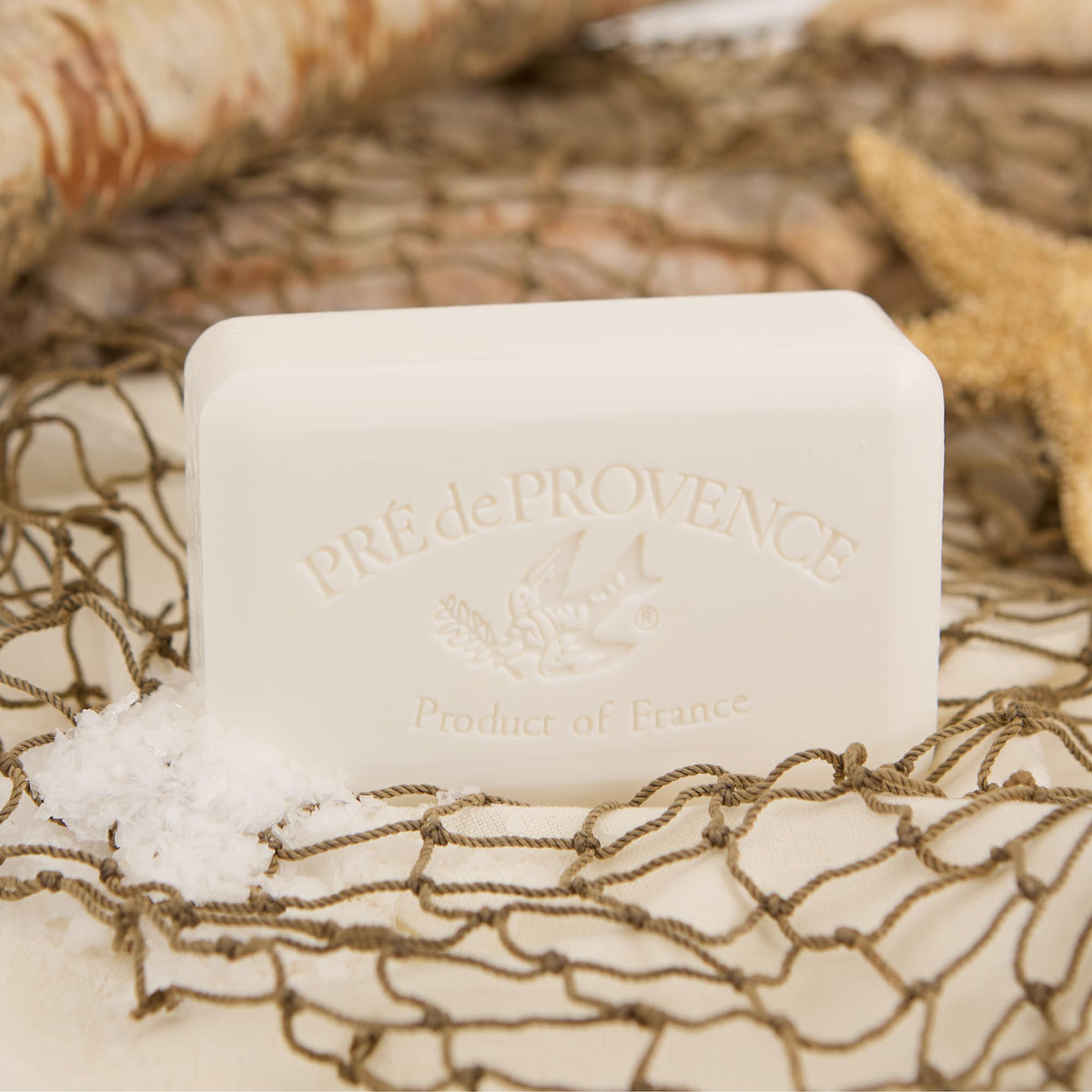 Pre de Provence soap bar next to a sink