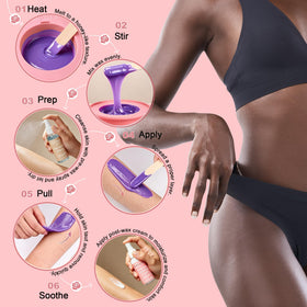 Pre-wax spray and post-wax hydrating cream included
