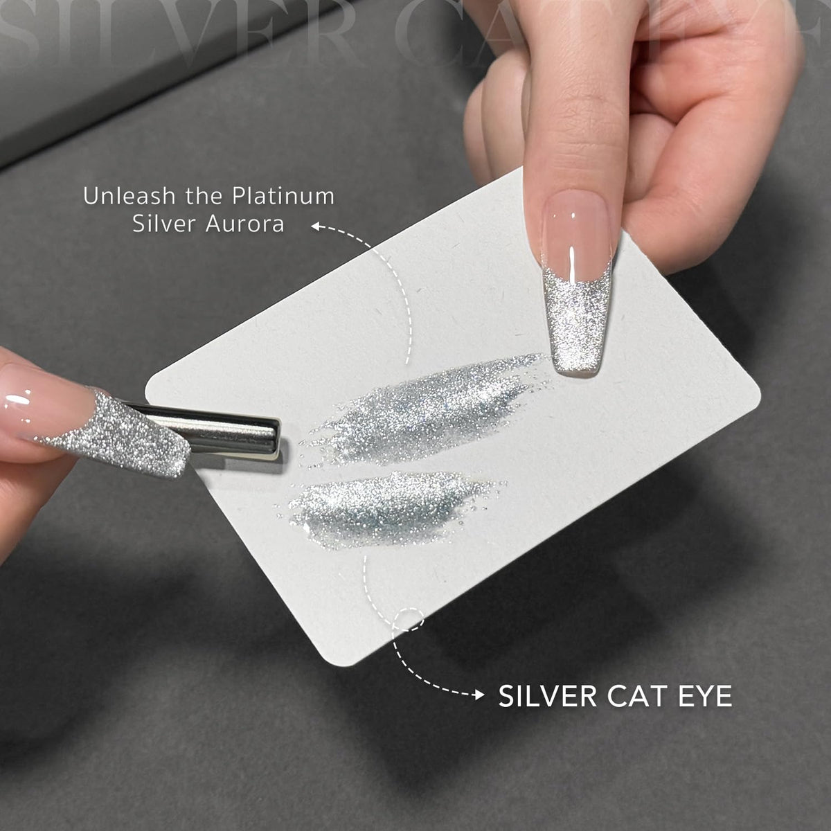 Precision brush of GAOY Silver Cat Eye Gel Nail Polish
