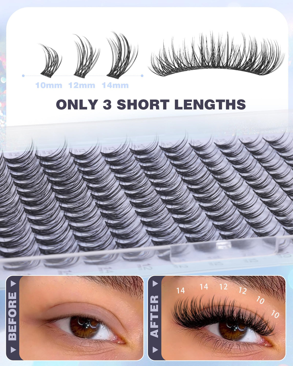 Precision lash tweezers from Geeneiya Natural Lash Clusters Kit
