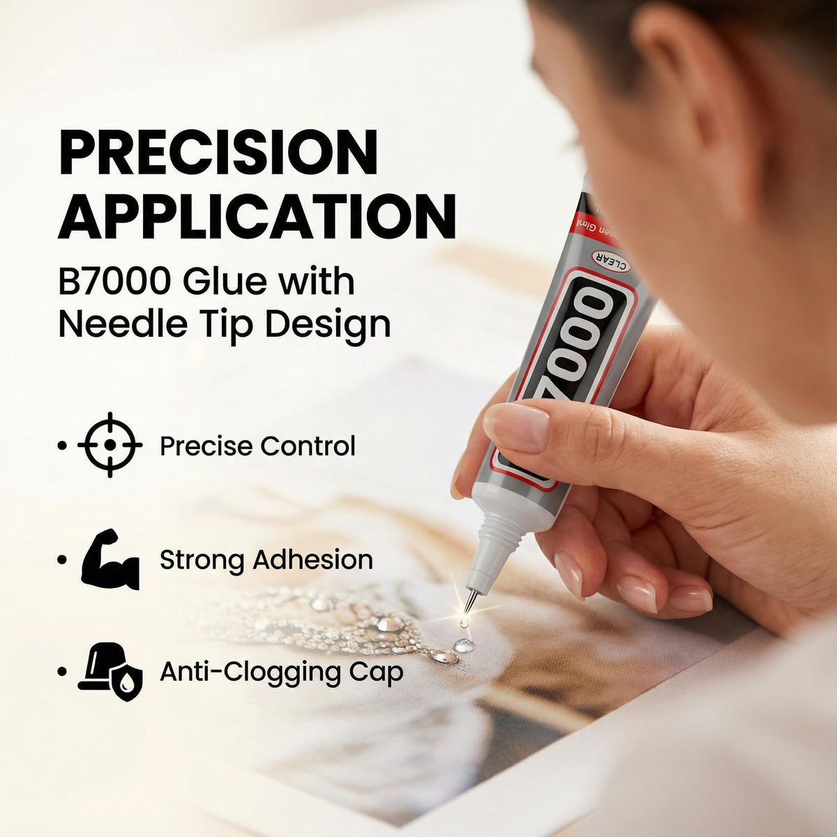 Precision tweezers and wax picker pencil for rhinestone application