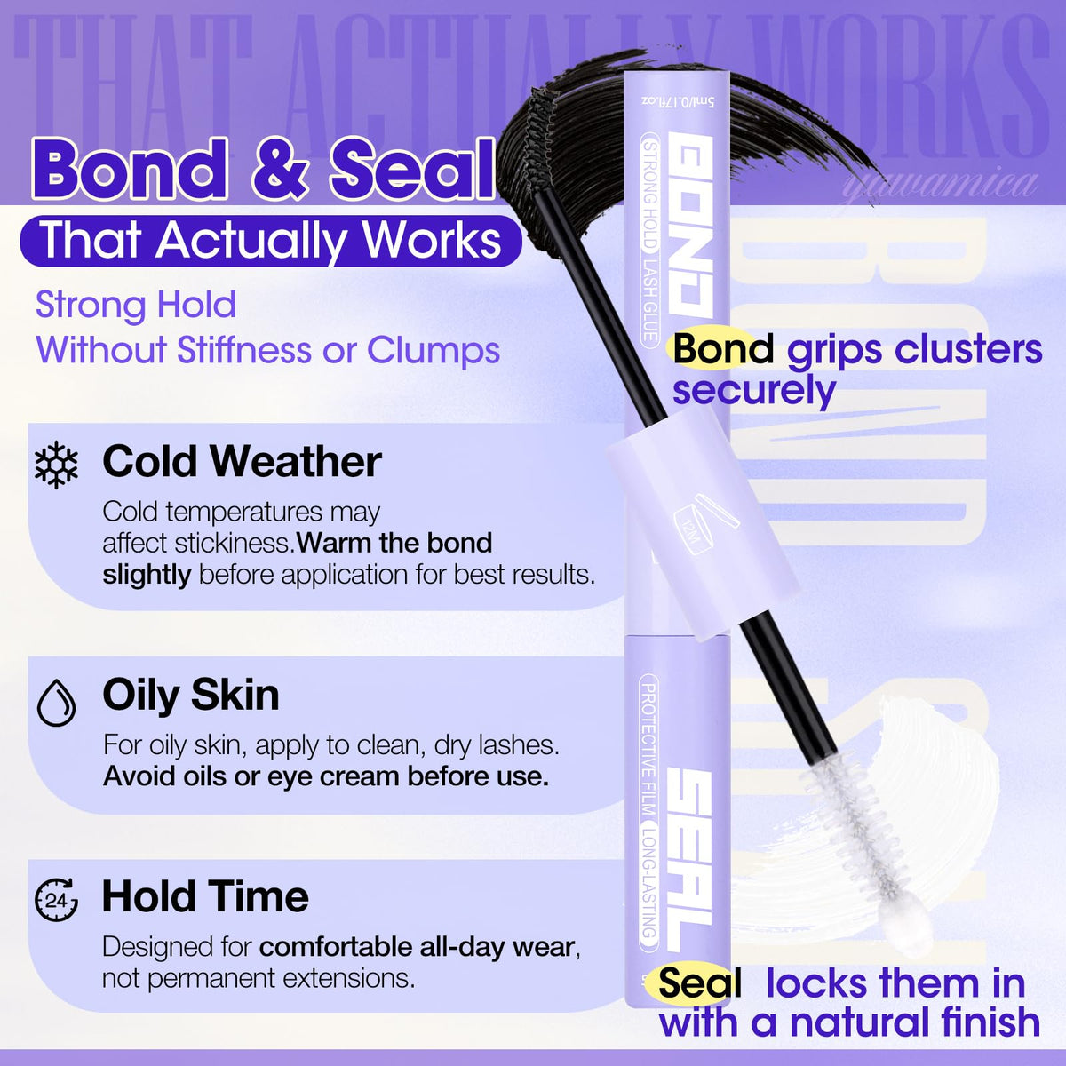 Precision tweezers from Yawamica Fluffy Lash Clusters Kit