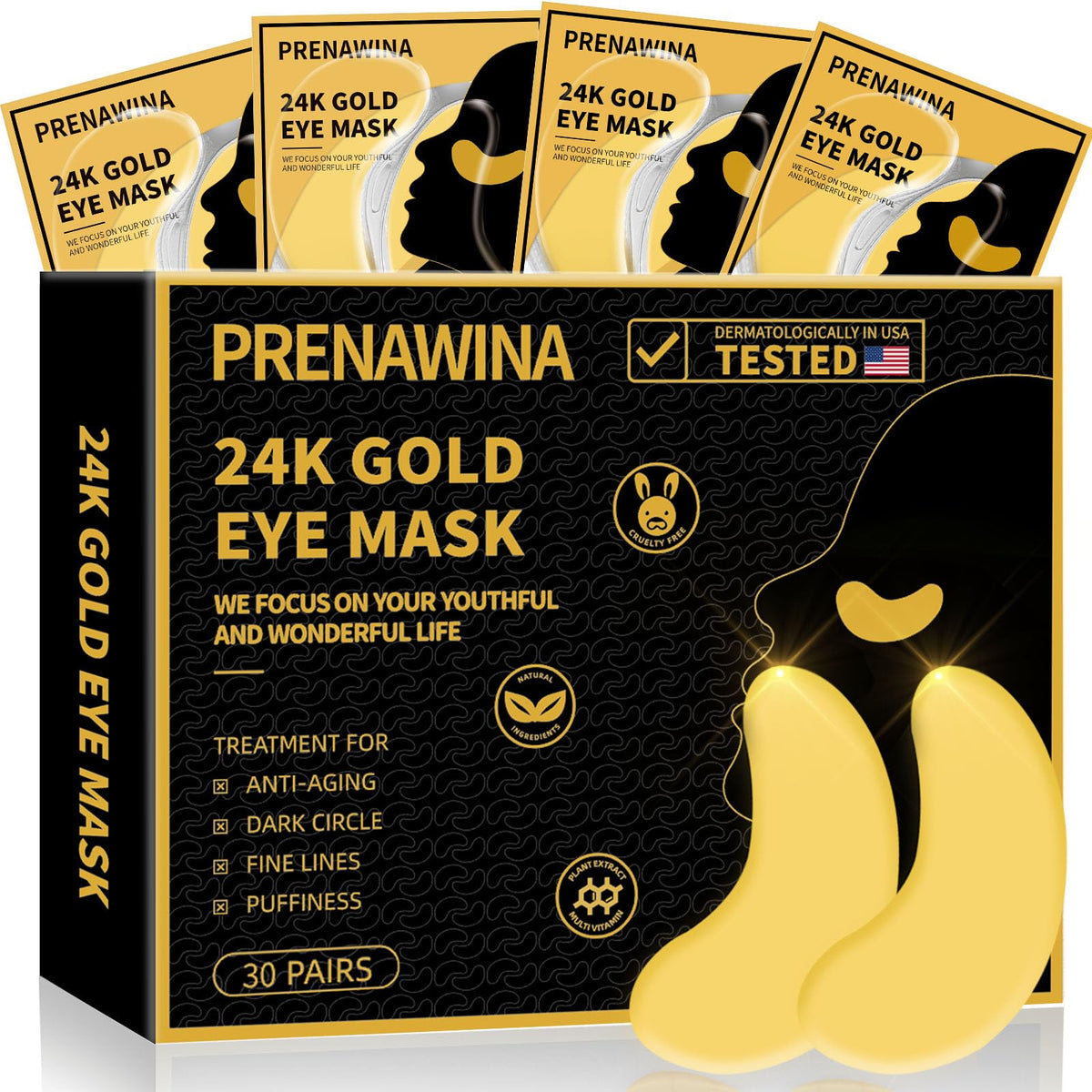 Prenawina Under Eye Patches packaging front view