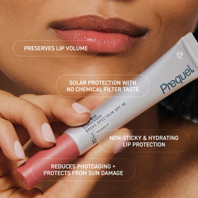 Prequel Lip Visor Tinted Lip Balm SPF 30 Rosedust side view