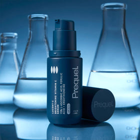 Prequel Lucent-C Vitamin C Serum with a fresh background