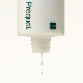 Prequel Skin Half and Half Fluid Moisturizer close-up of texture on skin