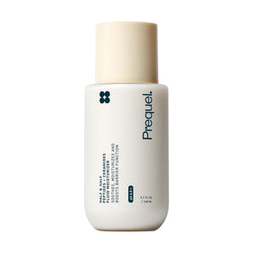 Prequel Skin Half and Half Fluid Moisturizer front view with bottle details