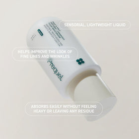 Prequel Skin Half and Half Fluid Moisturizer with hands applying the product