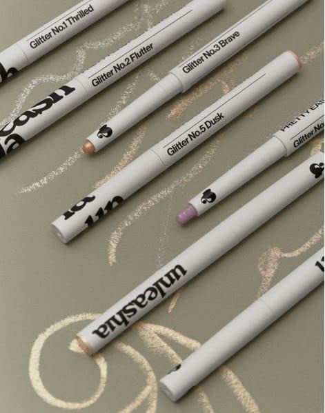 Pretty Easy Glitter Stick NO.3 Brave in use on model