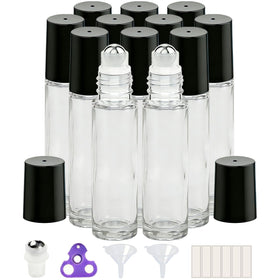 PrettyCare 10ml Essential Oil Roller Bottles front view