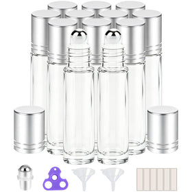 PrettyCare 12 Pack Essential Oil Roller Bottles front view