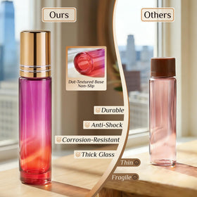 PrettyCare essential oil roller bottle in a purse for easy portability