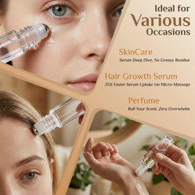 PrettyCare essential oil roller bottles in a clear packaging