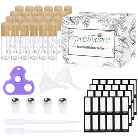 PrettyCare Essential Oil Roller Bottles with essential oils inside