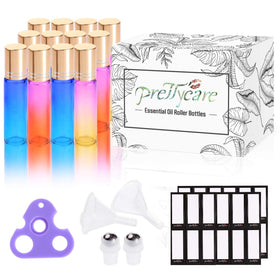 PrettyCare packaging of essential oil roller bottles