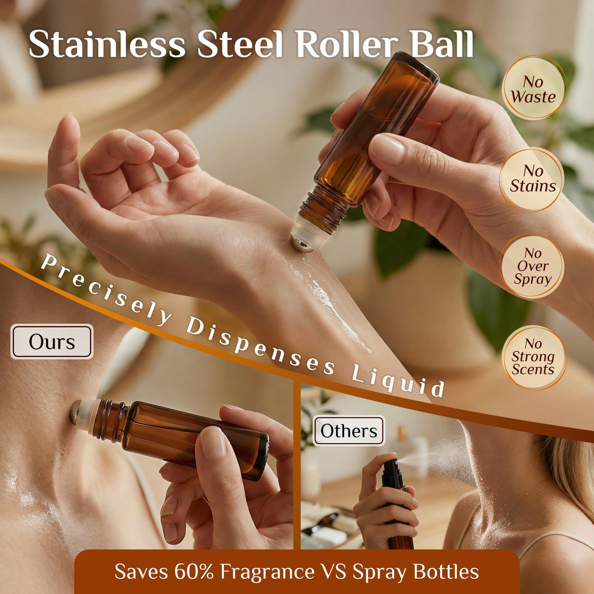 PrettyCare roller bottle set with dropper and opener