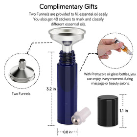 PrettyCare roller bottles in a travel bag