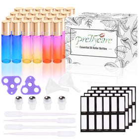 PrettyCare roller bottles in a travel bag