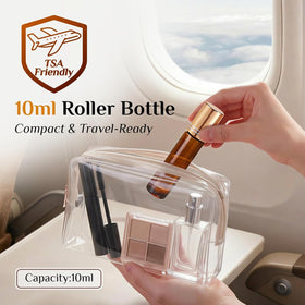 PrettyCare roller bottles with funnels and stickers included