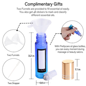 PrettyCare roller bottles with openers and droppers