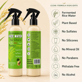 PRIDE AND BEAUTY Rice Water Hair Spray packaging details