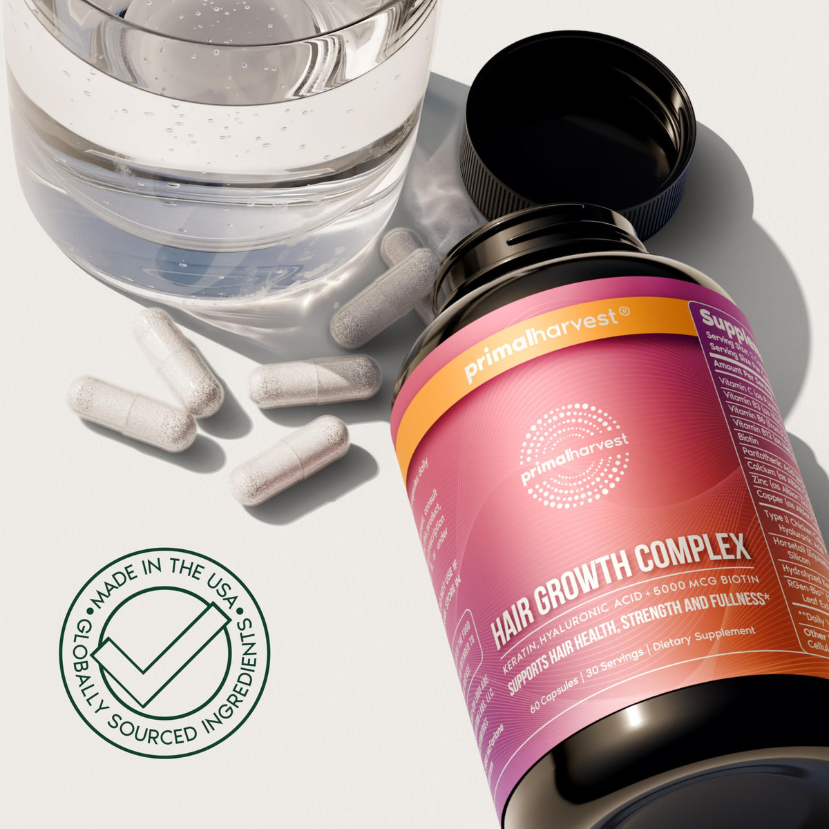 Primal Harvest Hair Growth Complex packaging details