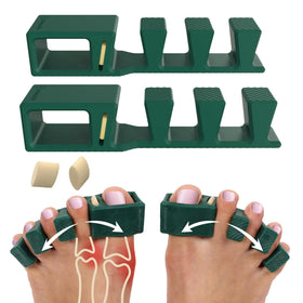 PRIMALSTEP Adjustable Toe Separators green model front view