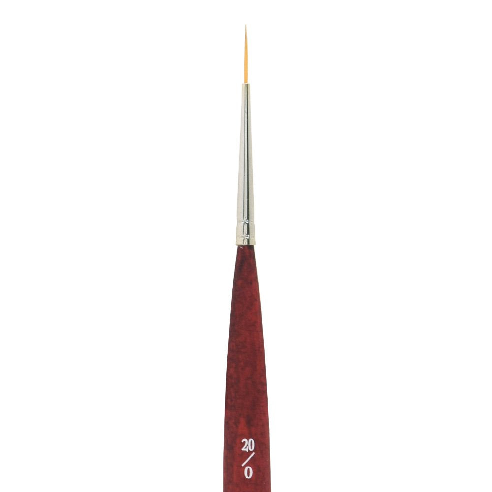 Princeton Velvetouch Mini Liner Brush showing synthetic bristles and handle detail