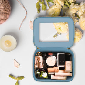 Prite Clear Makeup Bag close-up of material texture