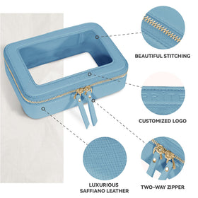 Prite Clear Makeup Bag in elegant box packaging