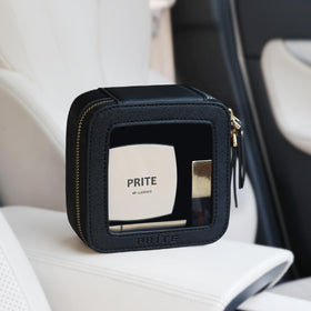 Prite Clear Makeup Bag lifestyle scene on a vanity