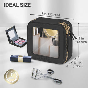 Prite Clear Makeup Bag open showing interior space
