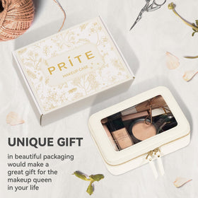 Prite Clear Makeup Bag showcasing metal zipper close-up