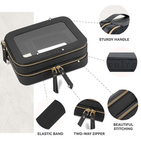 Prite Double Layer Clear Makeup Bag in elegant gift box