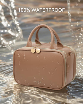 Prite Large Makeup Bag showing brush holder and PVC cover