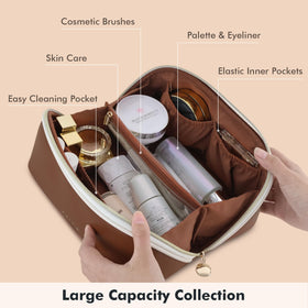 Prite Makeup Bag Large size in blue with open compartments
