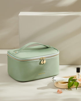 Prite Makeup Bag showing spacious interior with compartments