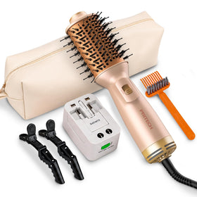 PRITECH Auto Dual Voltage Hair Dryer Brush front view
