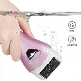 PRITECH Electric Foot Callus Remover showing LED light