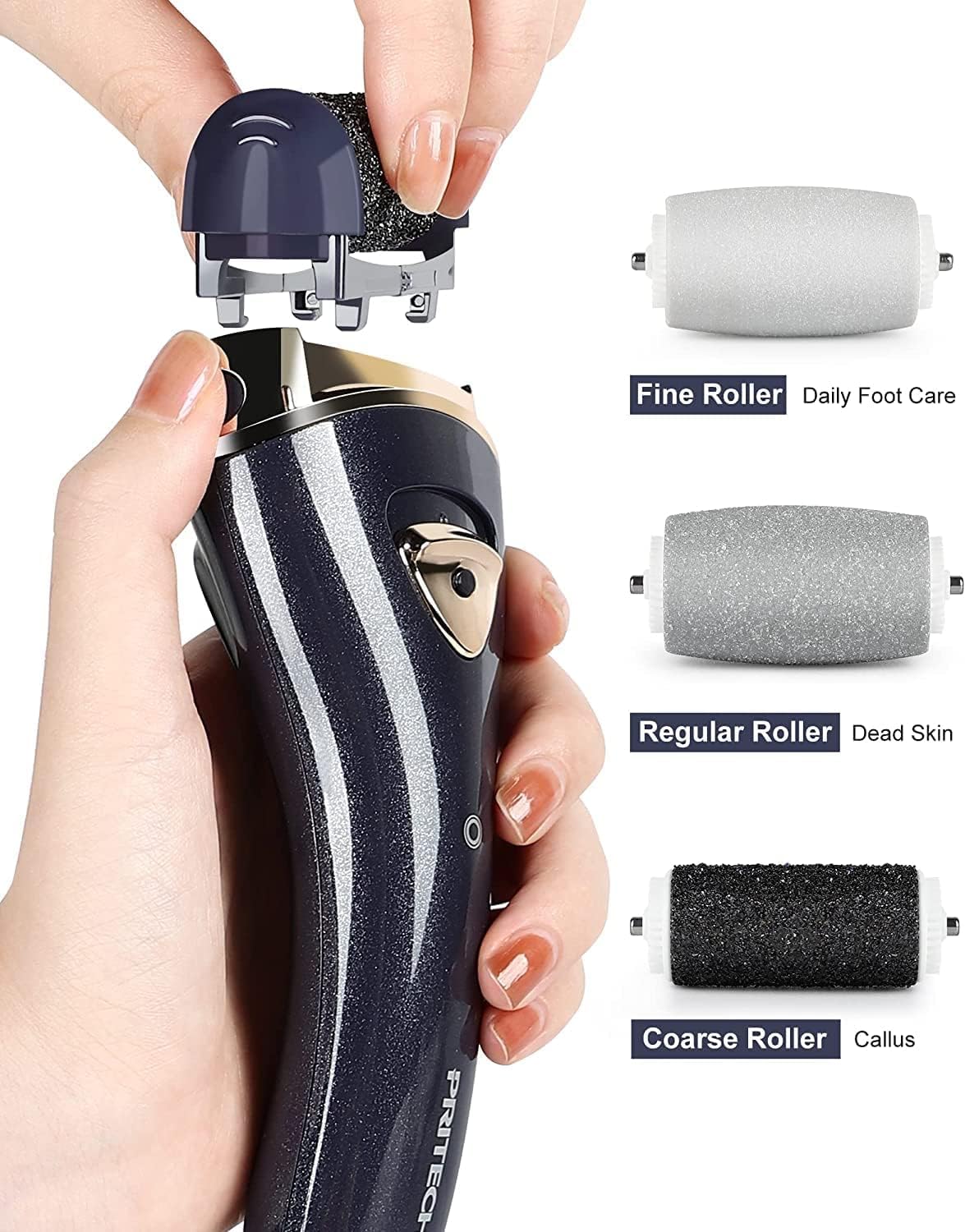 PRITECH Electric Foot Callus Remover with LED light