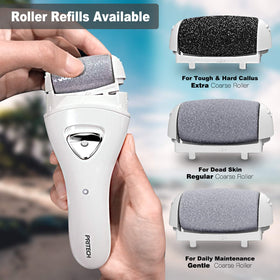 PRITECH Electric Foot Callus Remover with three rollers for different roughness