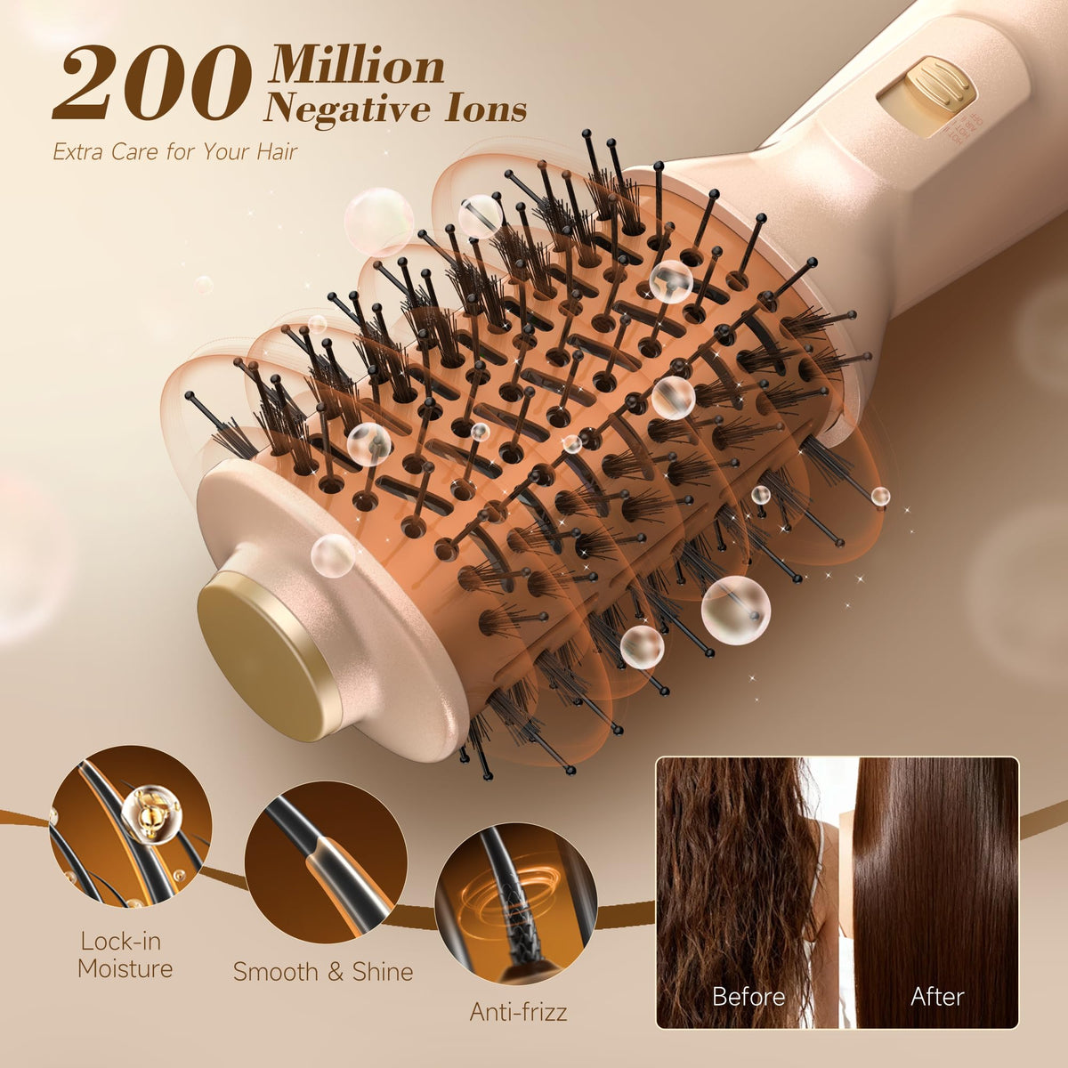 PRITECH hair dryer brush compact design for travel