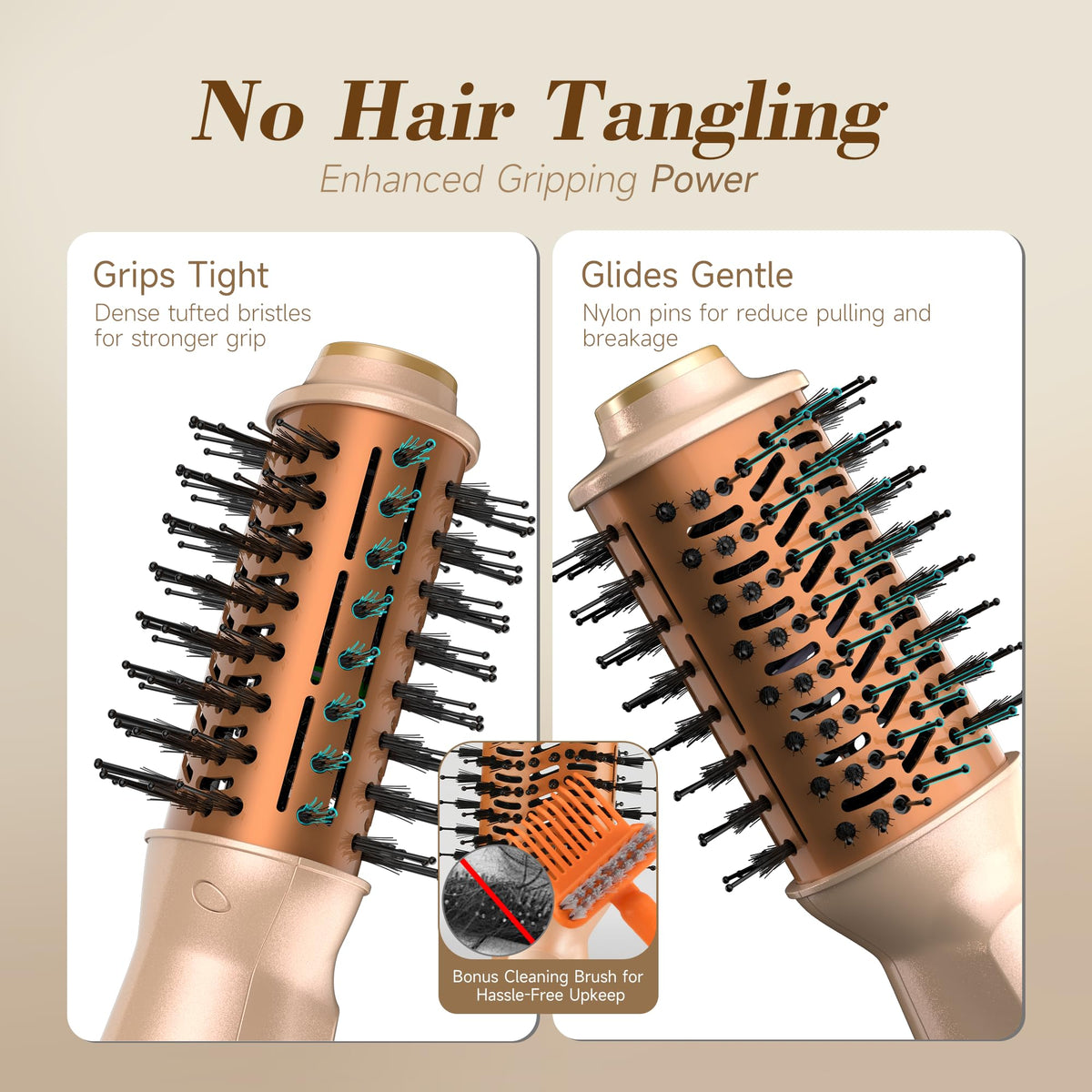 PRITECH hair dryer brush lightweight with swivel cord