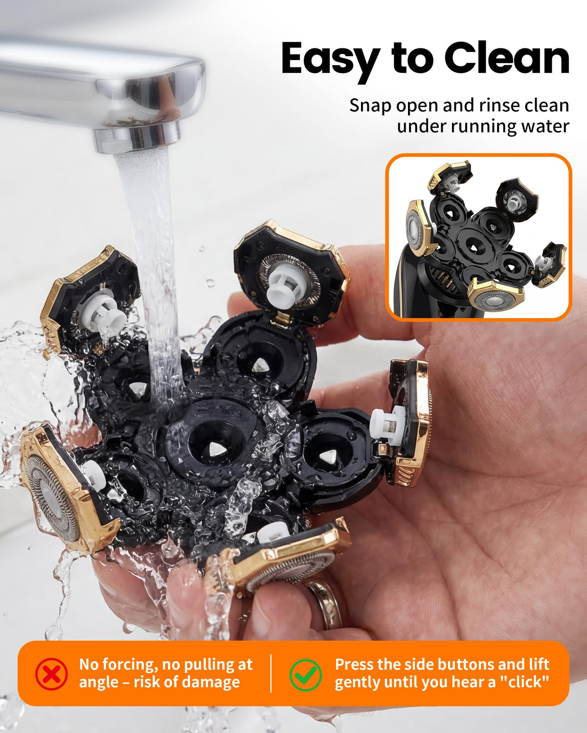 PRITECH head shaver in a bathroom setting