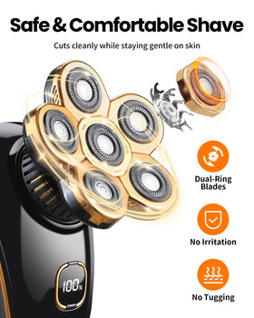 PRITECH head shaver LED display close-up