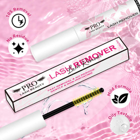 PRO LASHBEAUTY lash remover bottle with gentle formula details
